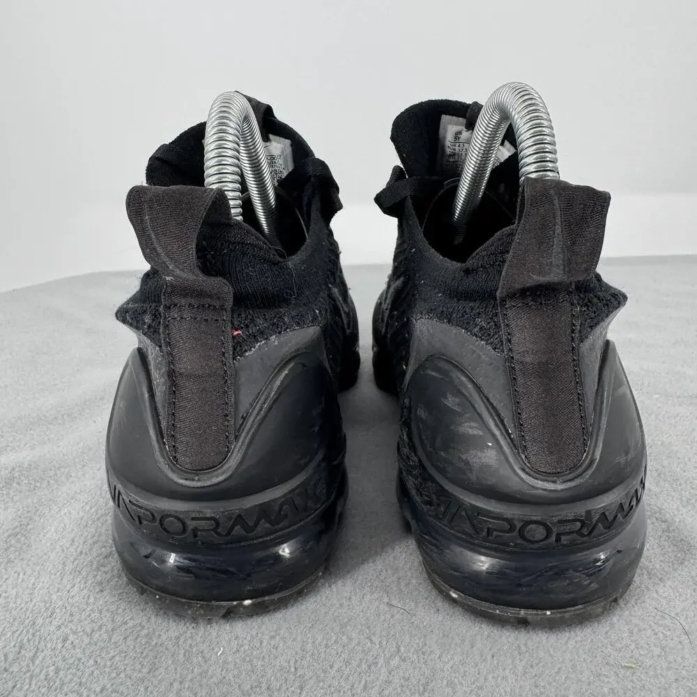 Nike Air VaporMax 2021 Flyknit GS Triple Black Shoes 5Y DB1550-001
